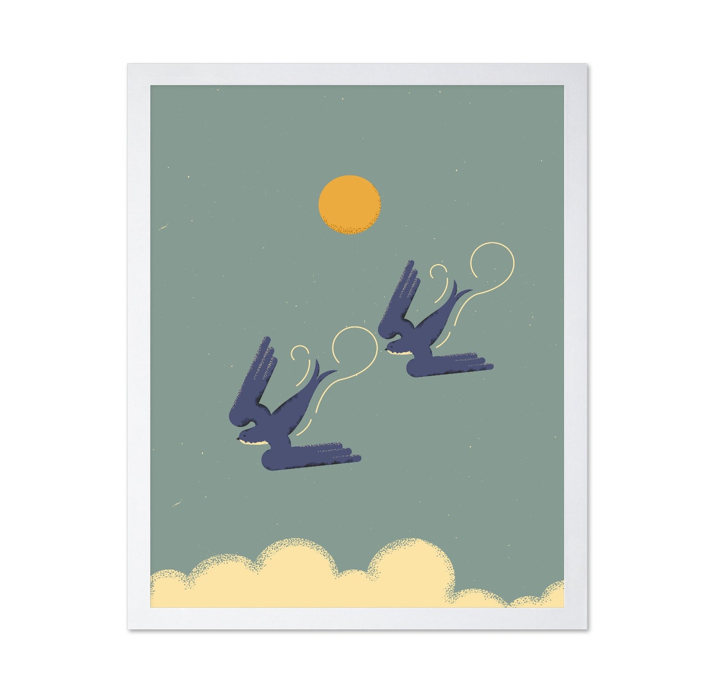 Sunlit Flying Birds
