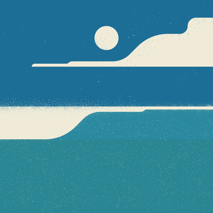 Title: Coastal Moon Horizon