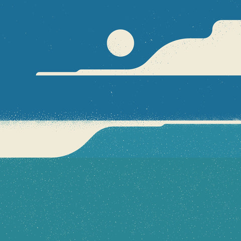 Title: Coastal Moon Horizon