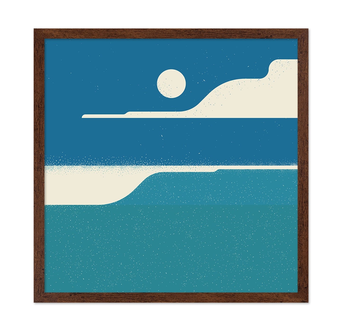 Title: Coastal Moon Horizon