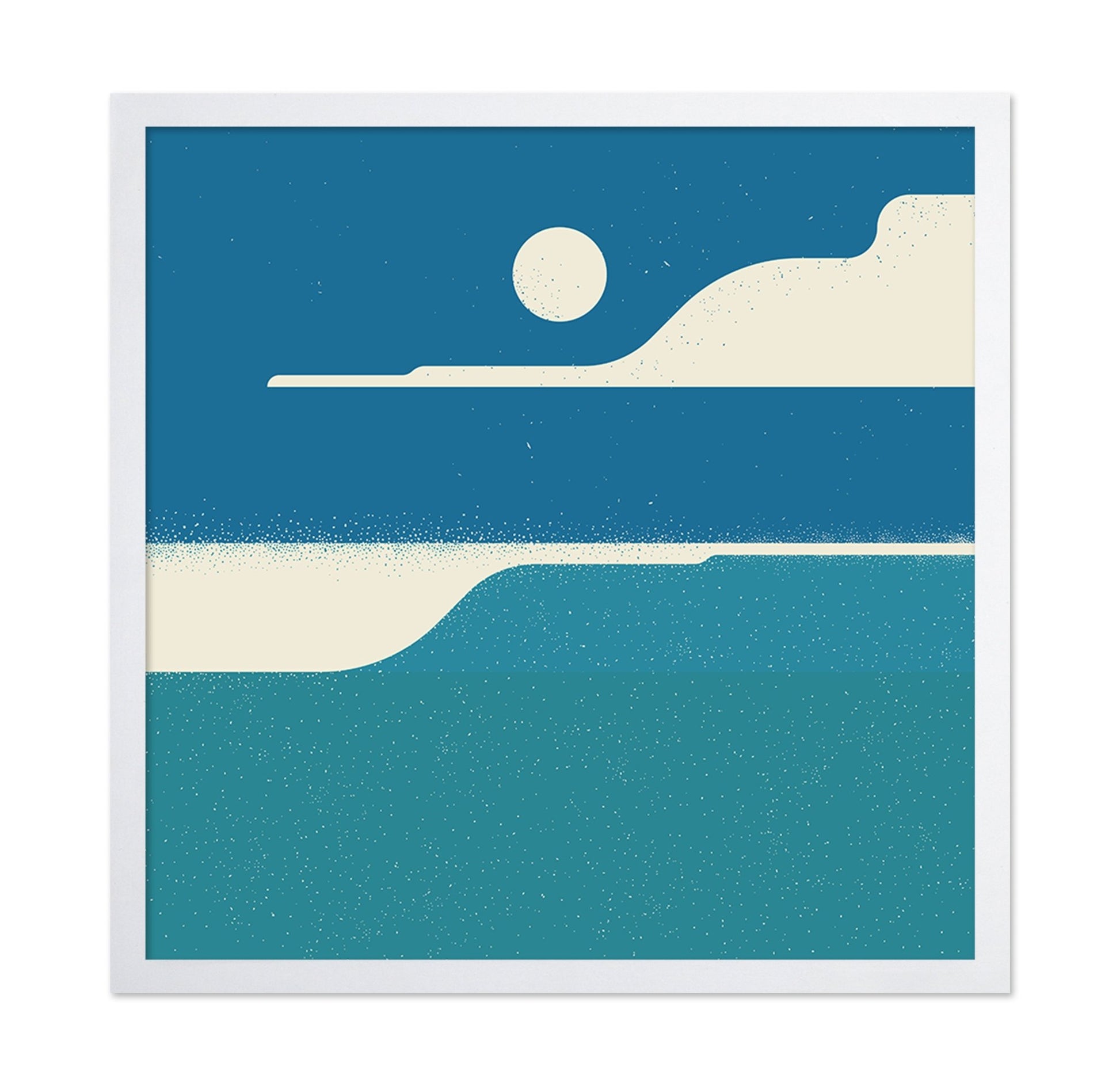 Title: Coastal Moon Horizon