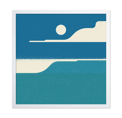 Title: Coastal Moon Horizon