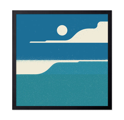 Title: Coastal Moon Horizon