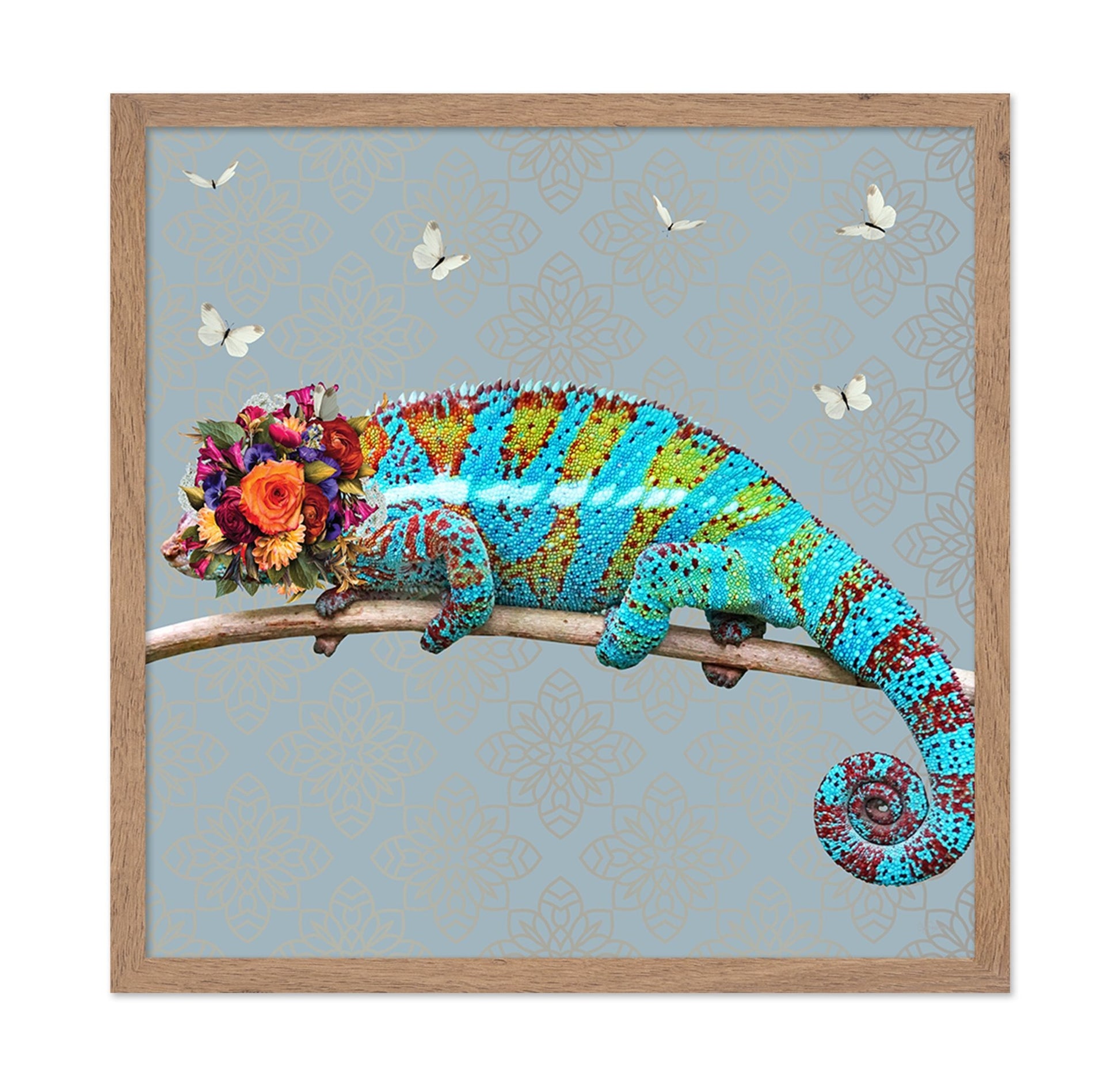 Floral Chameleon Portrait