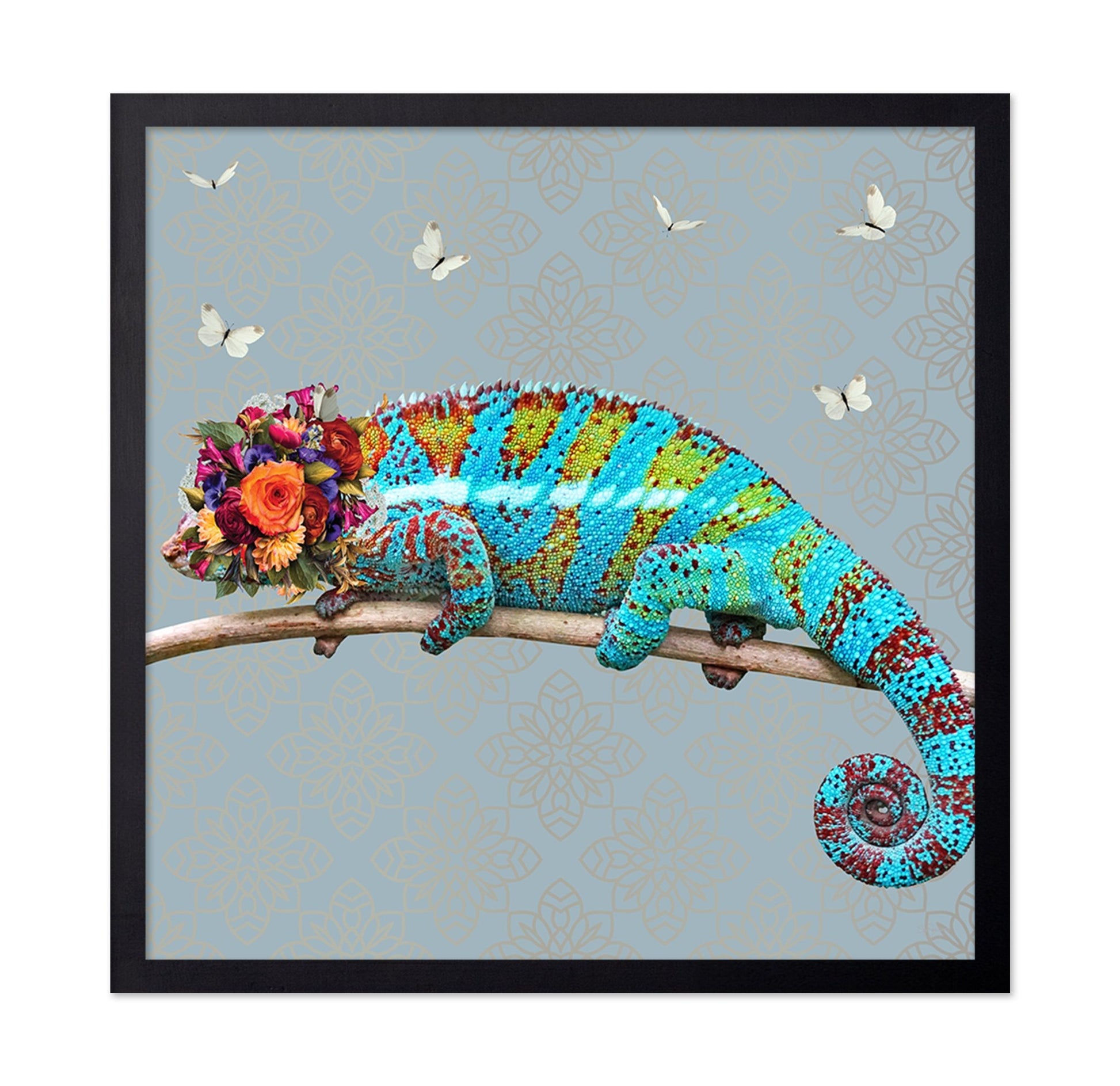 Floral Chameleon Portrait