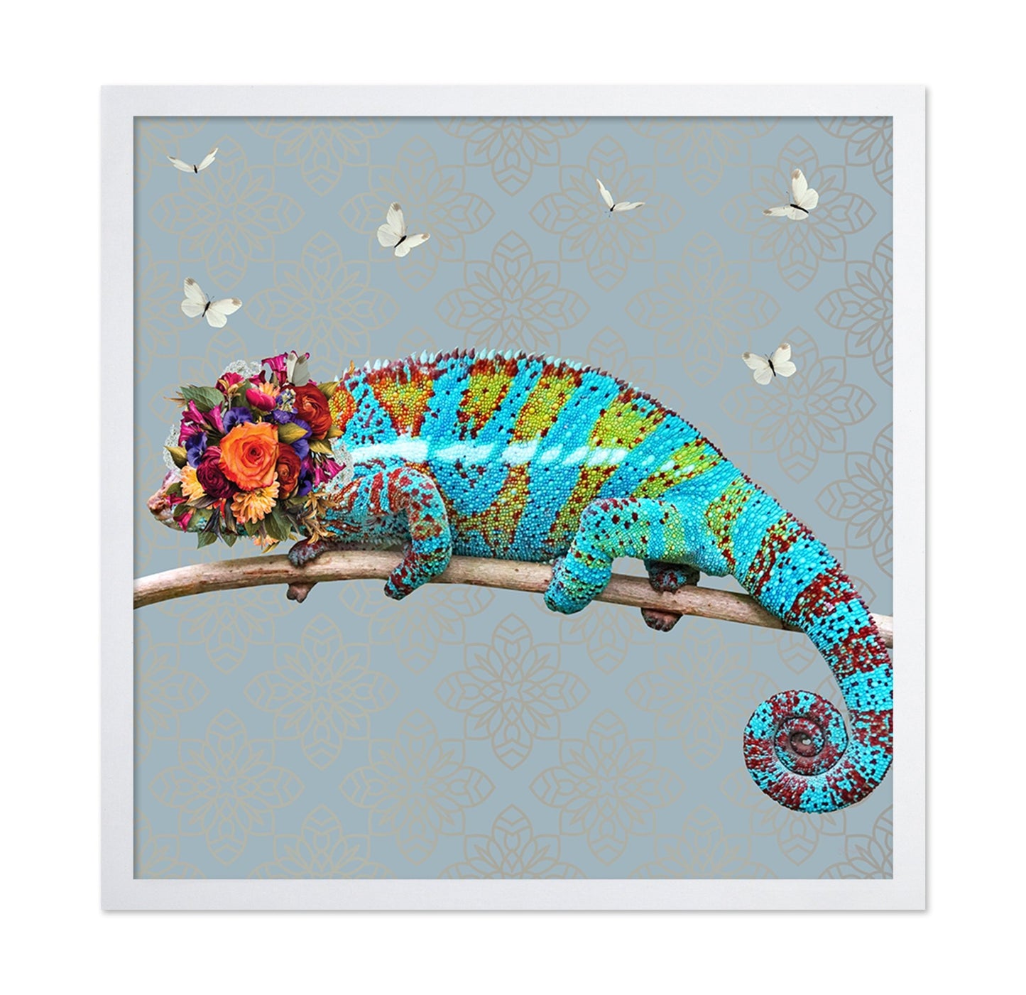 Floral Chameleon Portrait