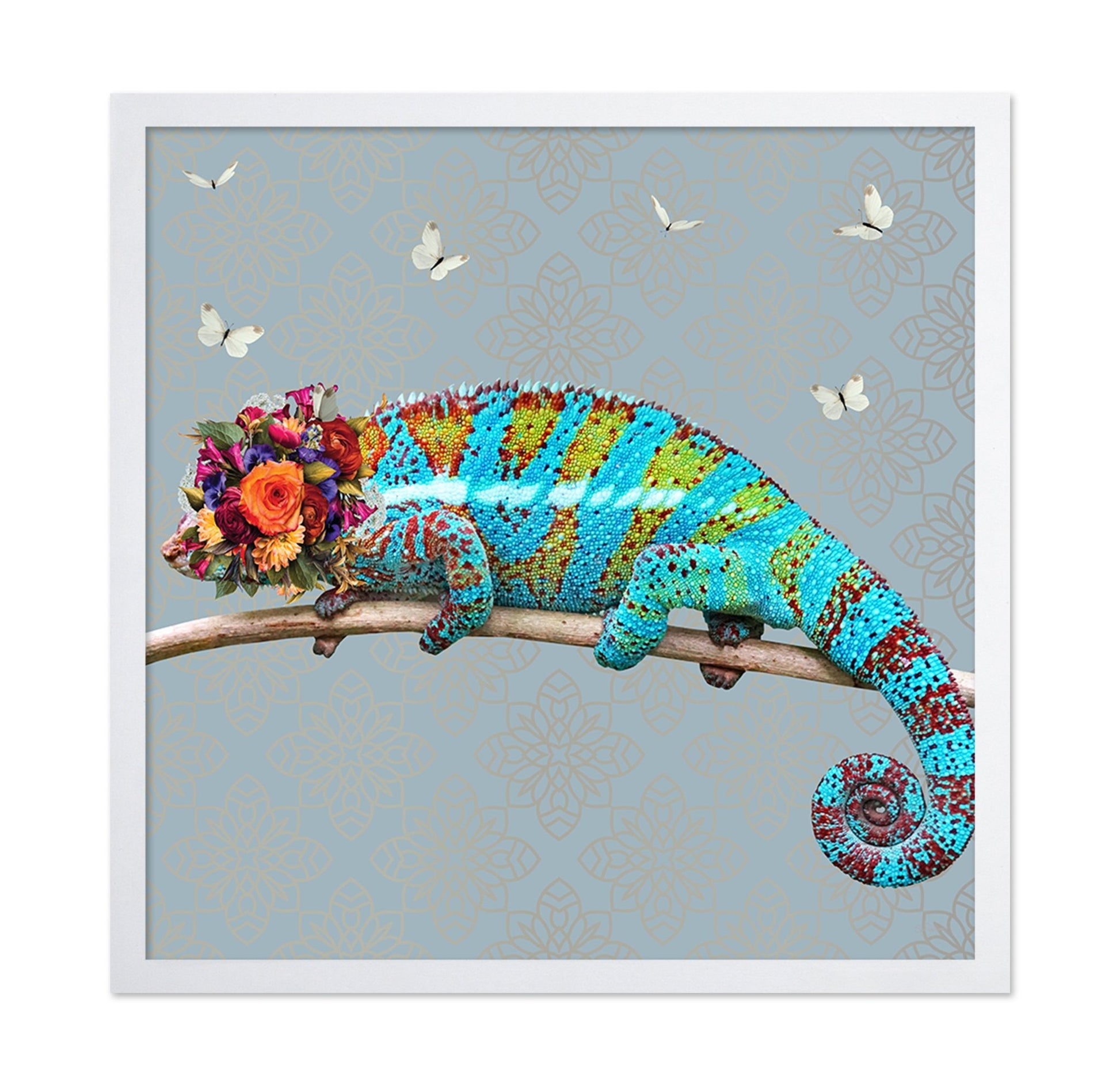 Floral Chameleon Portrait