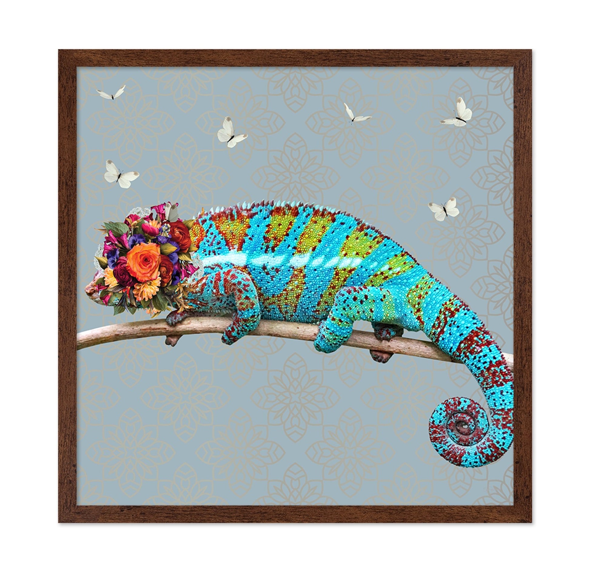 Floral Chameleon Portrait