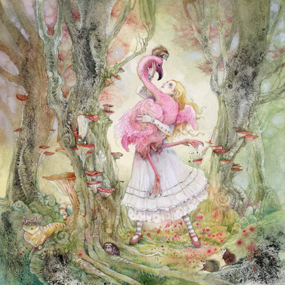 Girl With Pink Flamingo