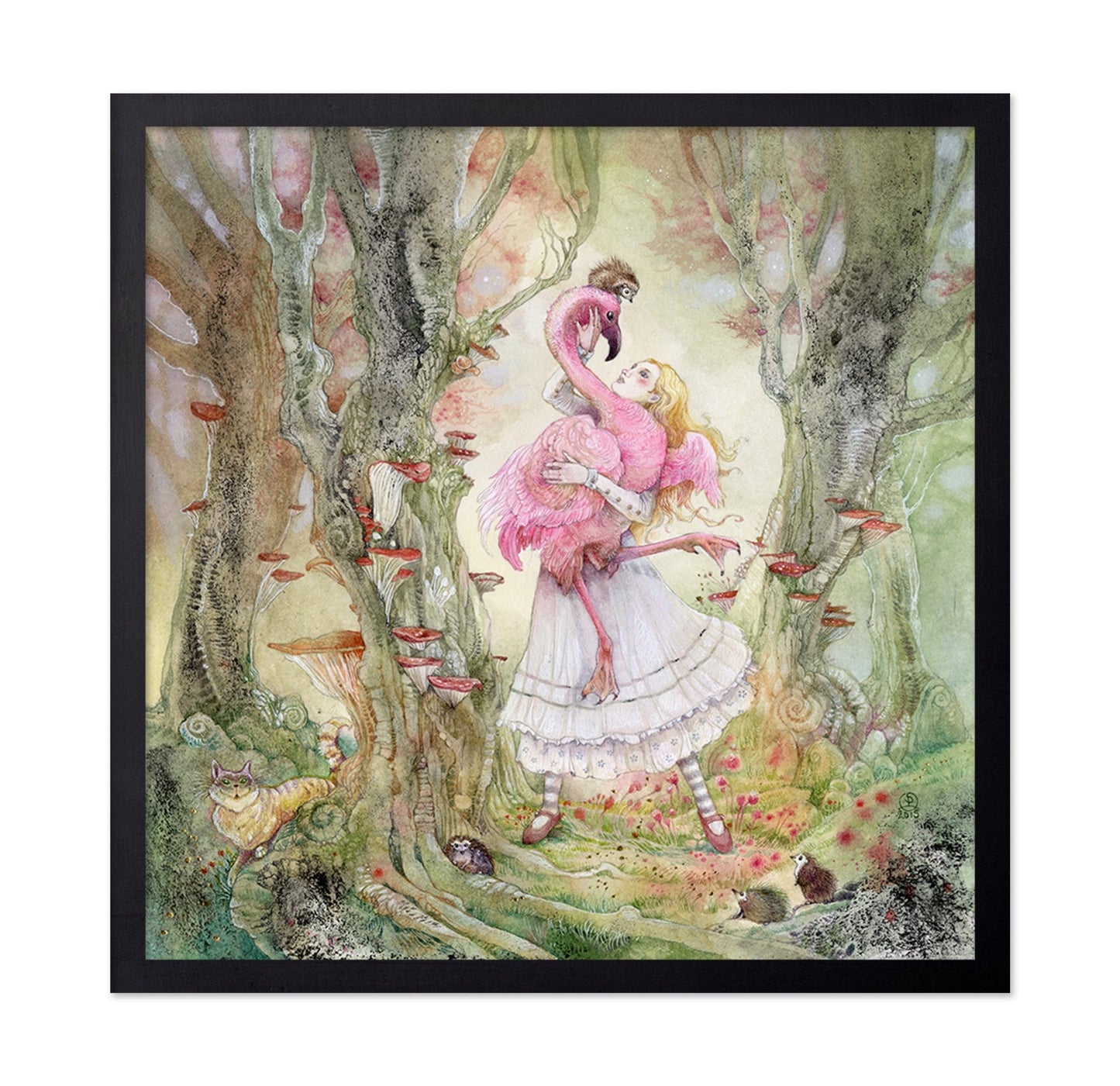 Girl With Pink Flamingo