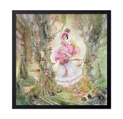 Girl With Pink Flamingo