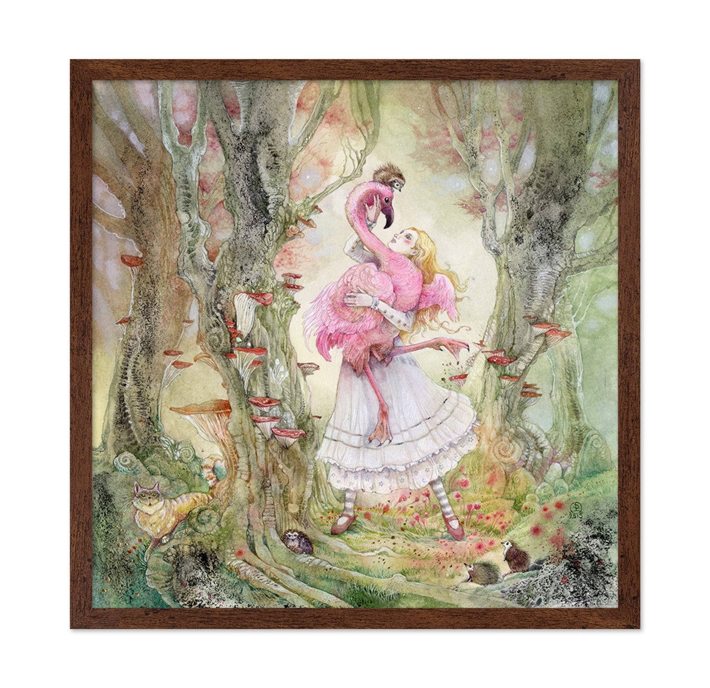 Girl With Pink Flamingo
