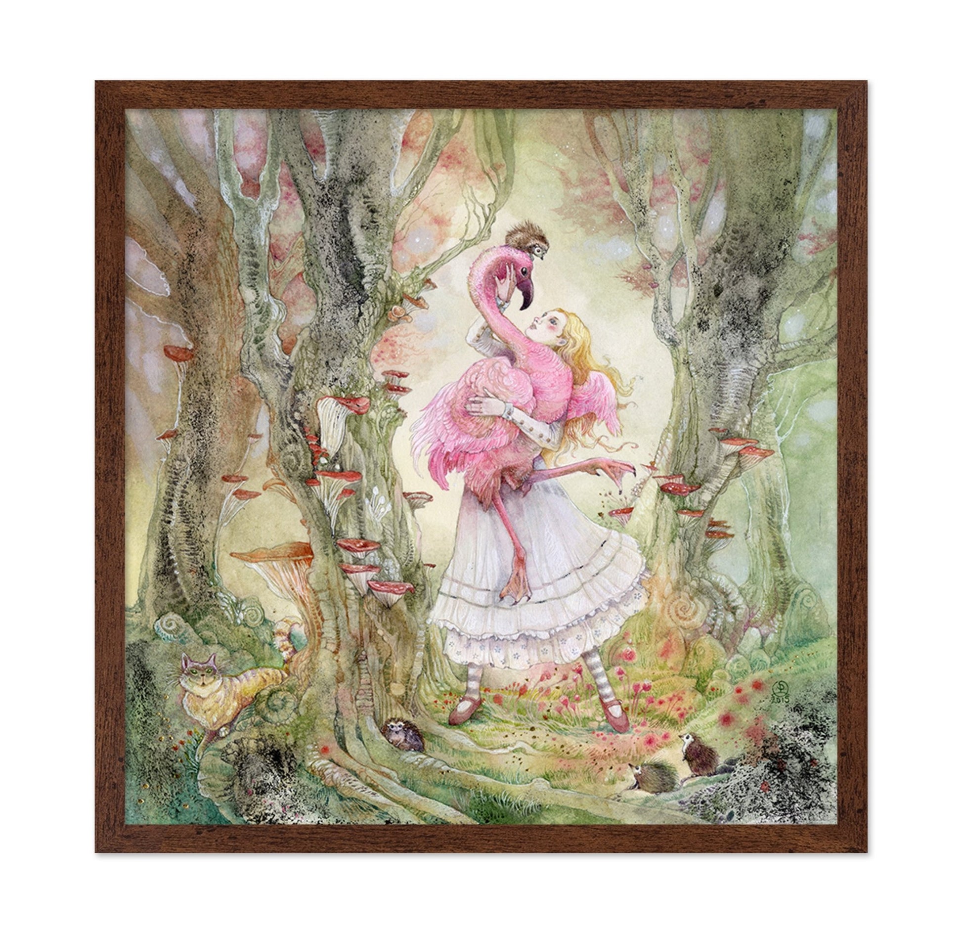 Girl With Pink Flamingo