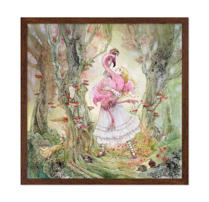 Girl With Pink Flamingo