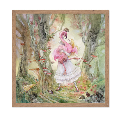 Girl With Pink Flamingo