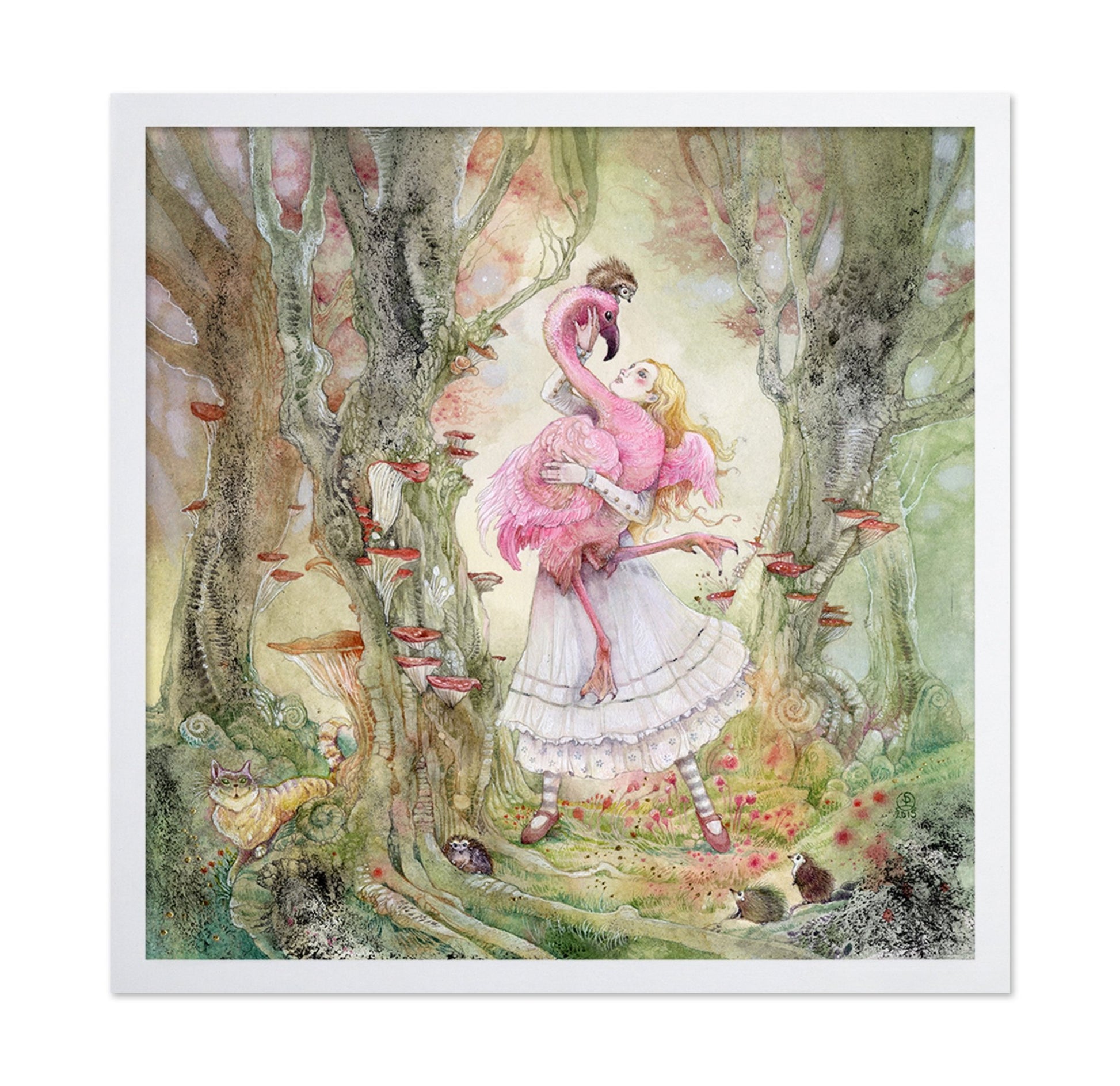 Girl With Pink Flamingo