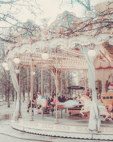 Vintage Carousel Scene