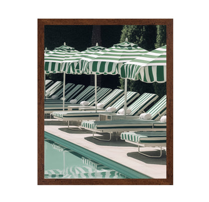 Green Stripe Poolside