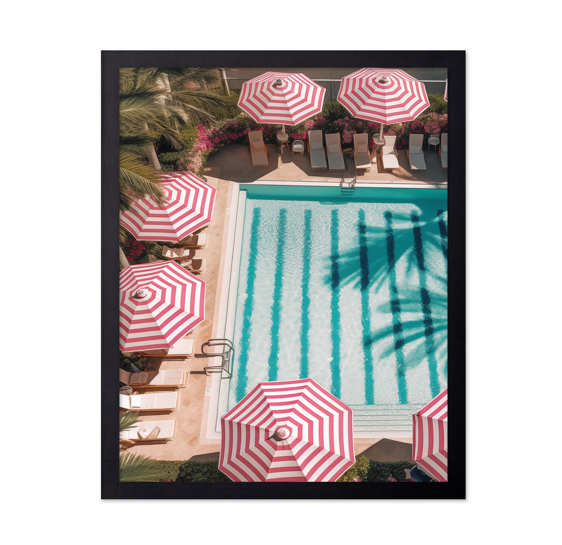 Pink Stripe Poolside