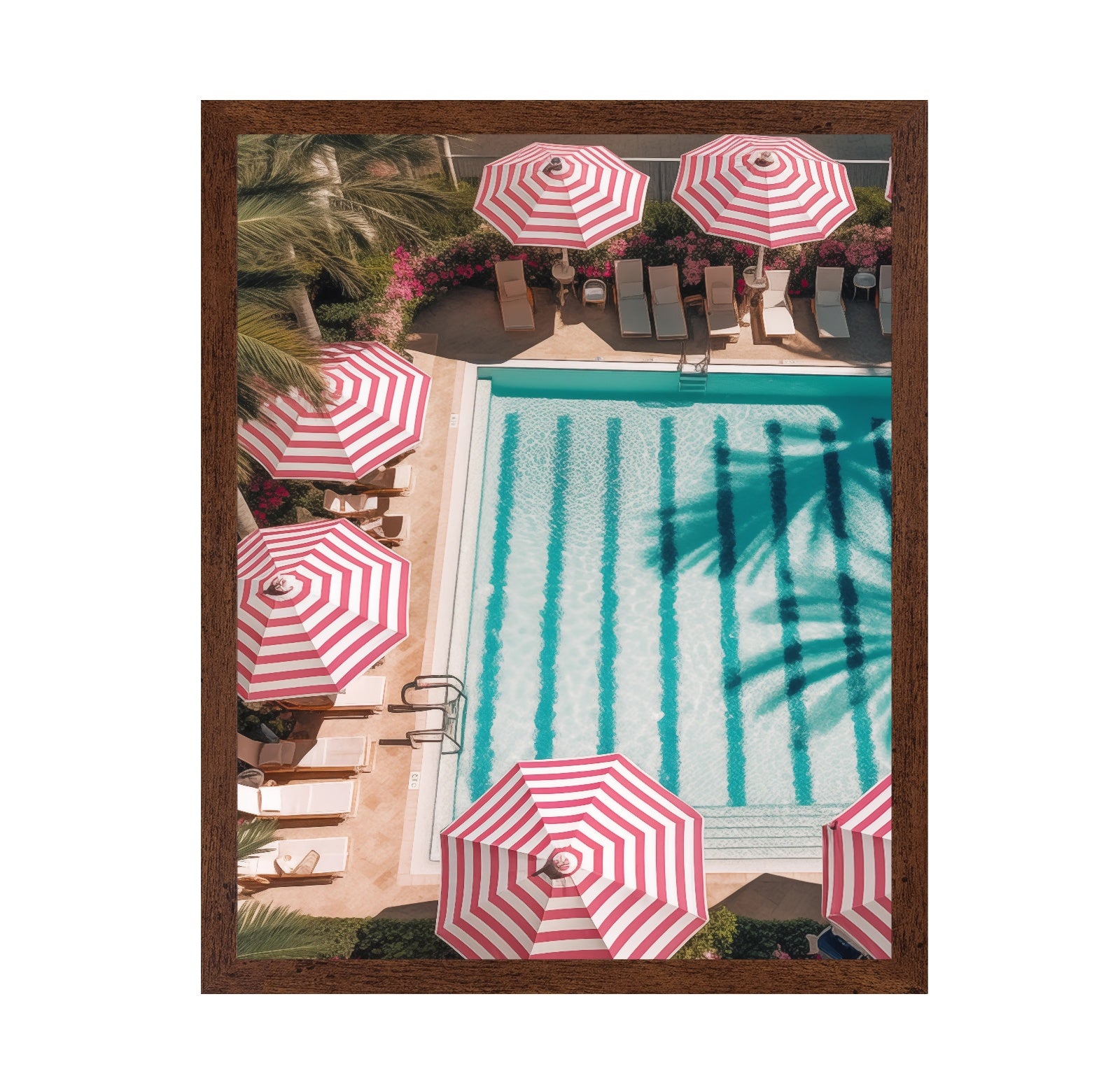 Pink Stripe Poolside
