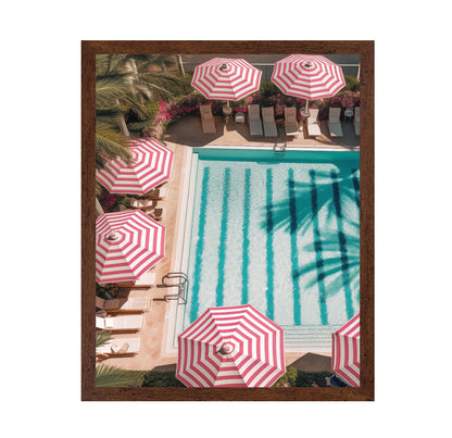 Pink Stripe Poolside