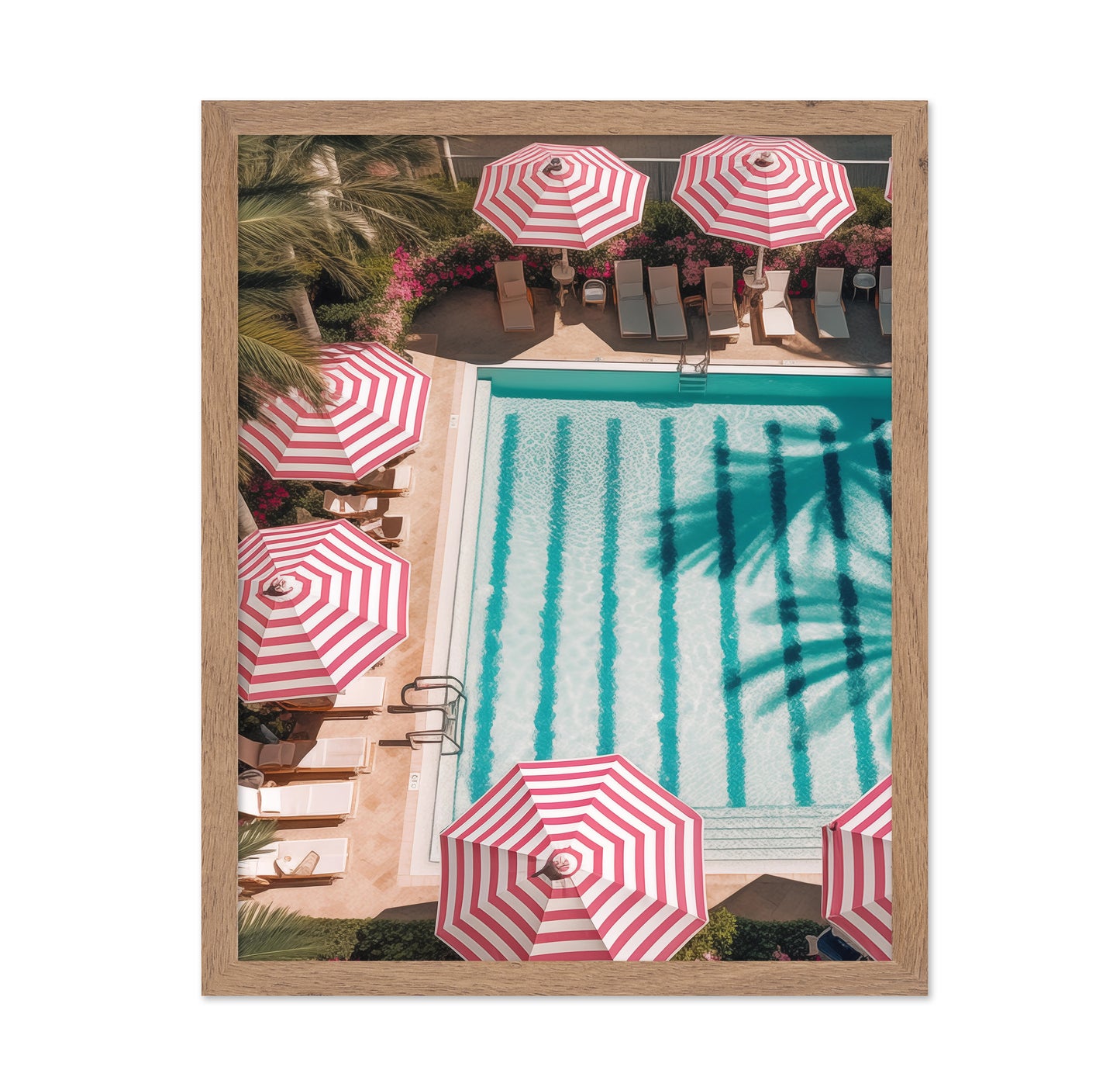 Pink Stripe Poolside