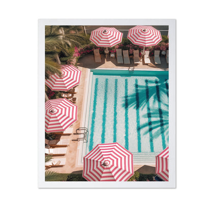 Pink Stripe Poolside