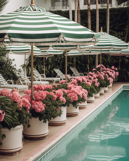 Poolside Flower Row