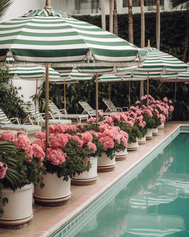 Poolside Flower Row