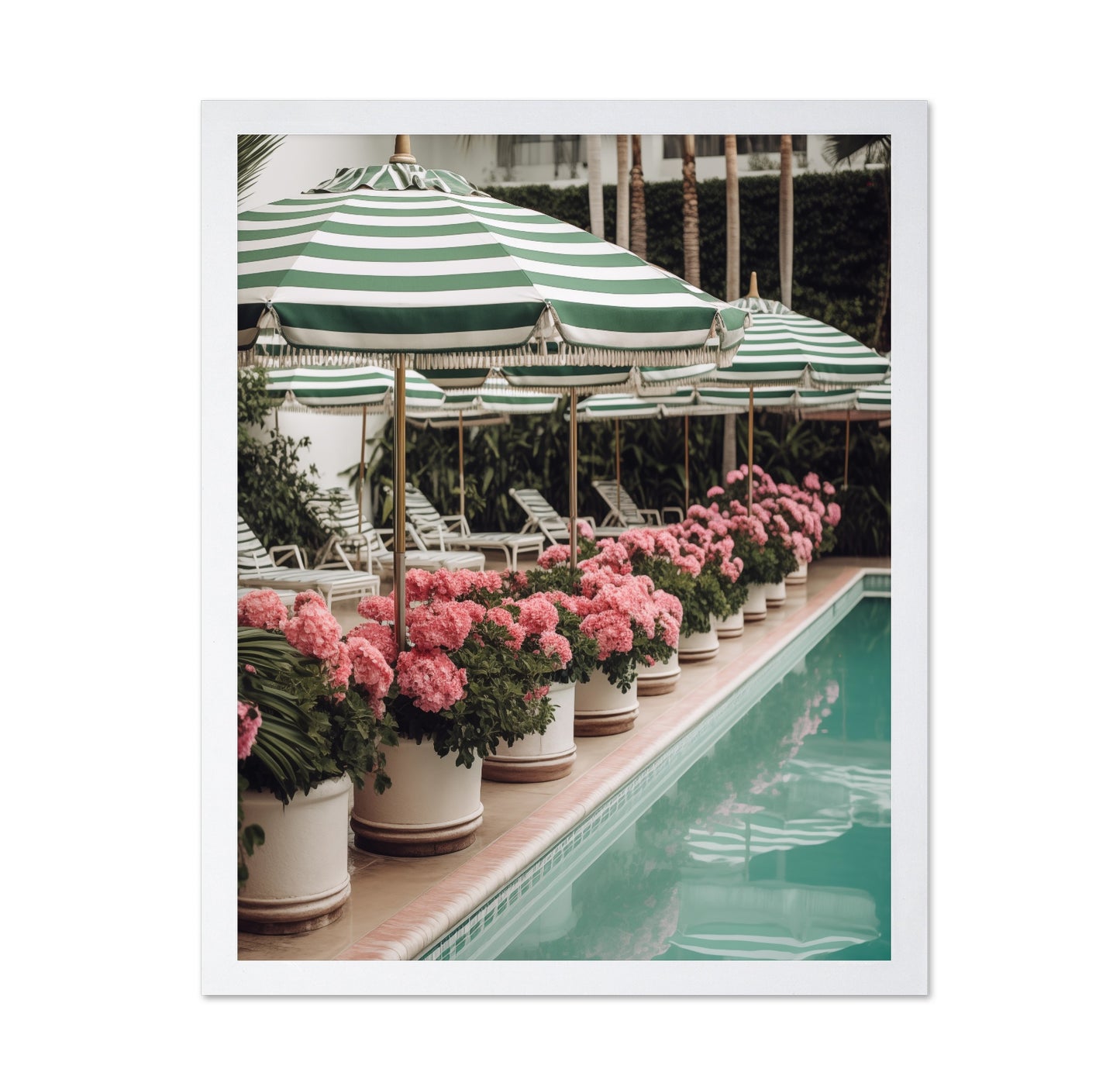 Poolside Flower Row