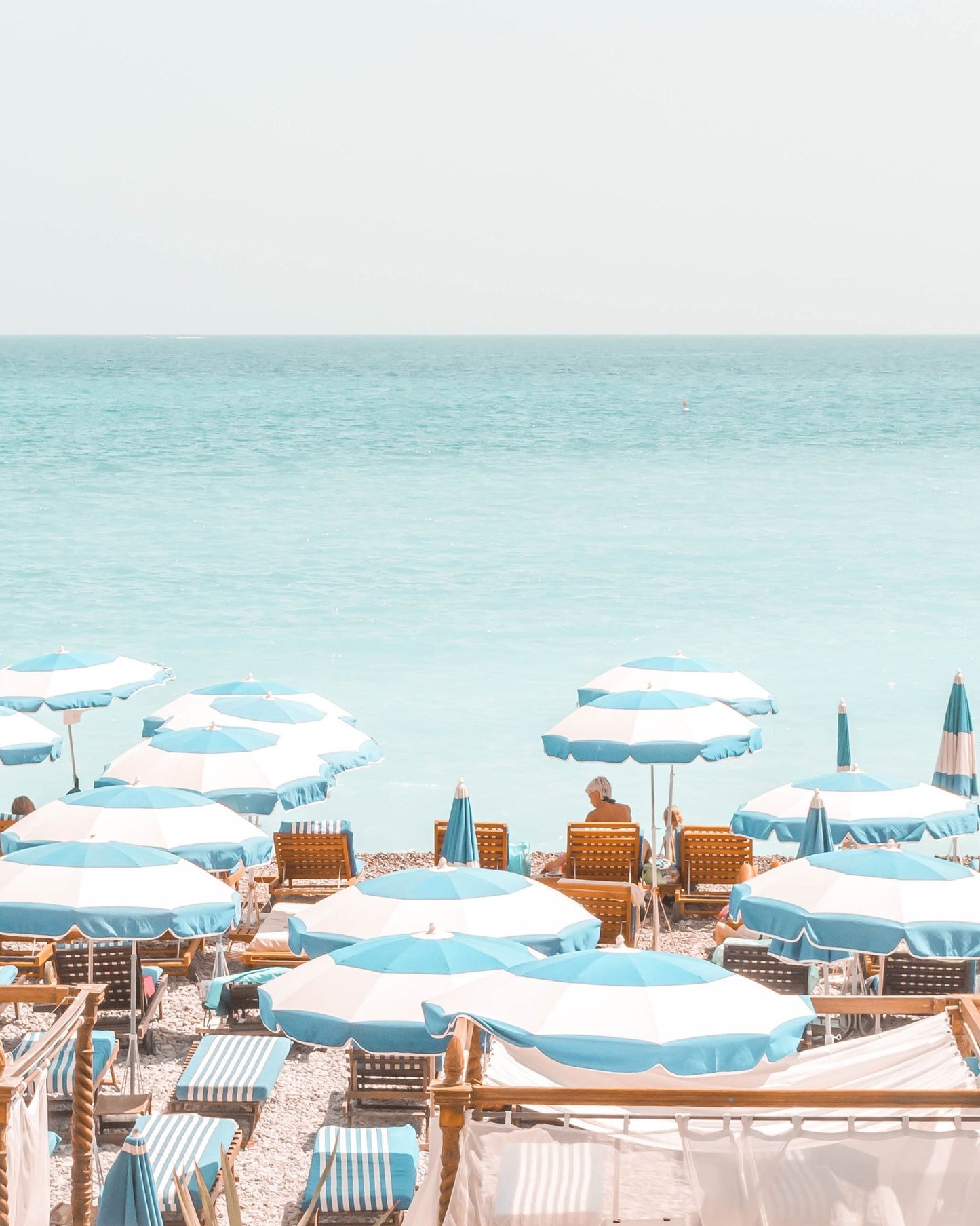 Blue Beach Umbrellas