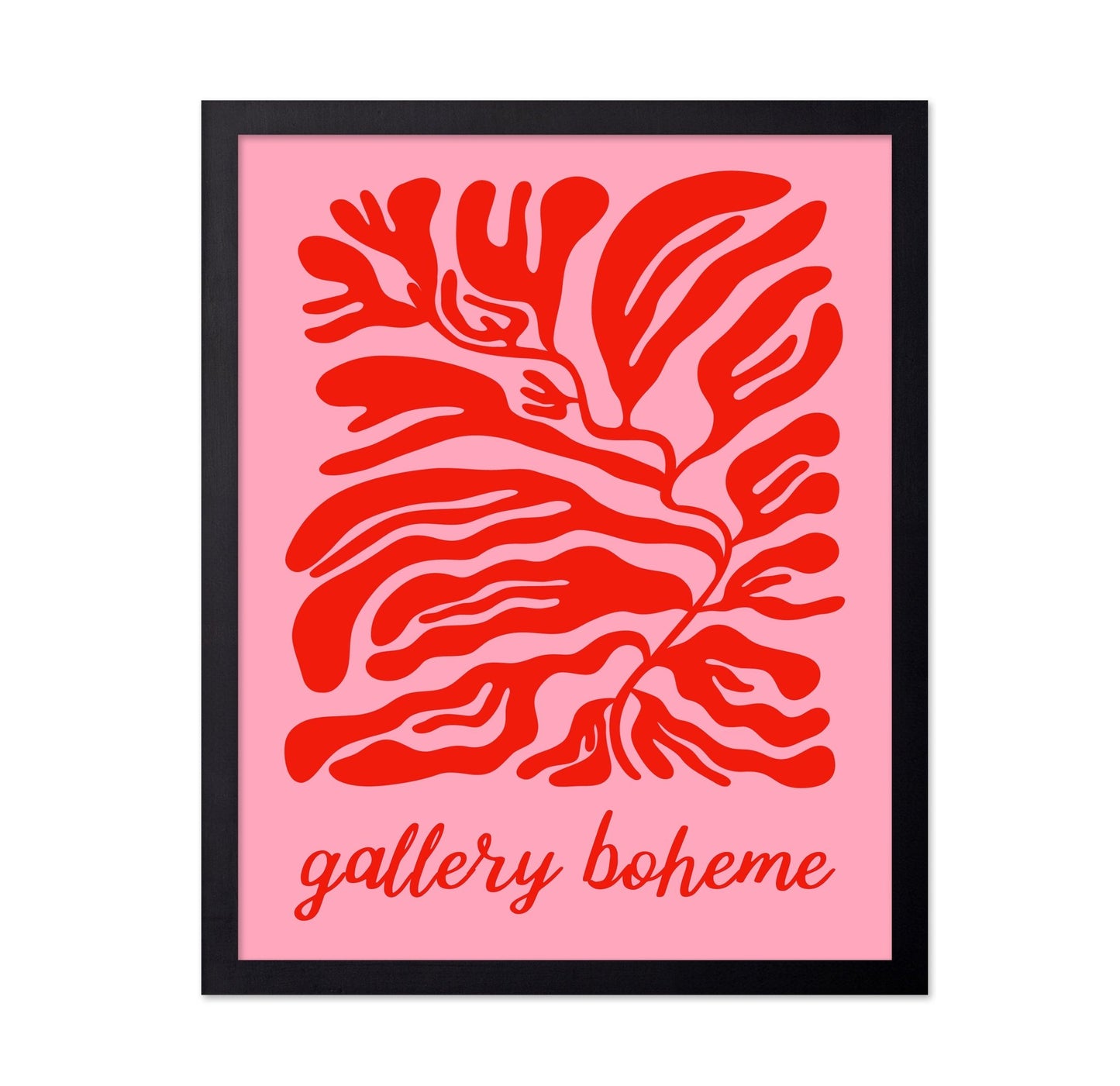 Red Botanical Silhouette