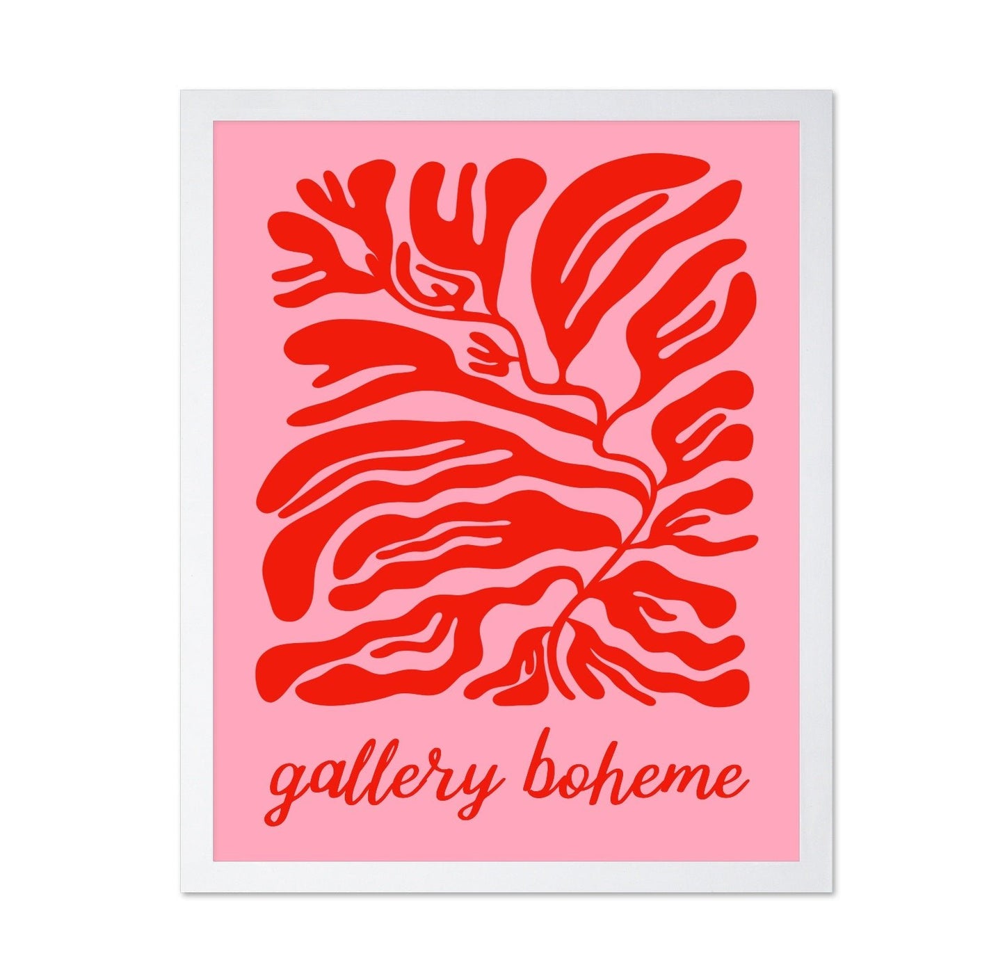Red Botanical Silhouette