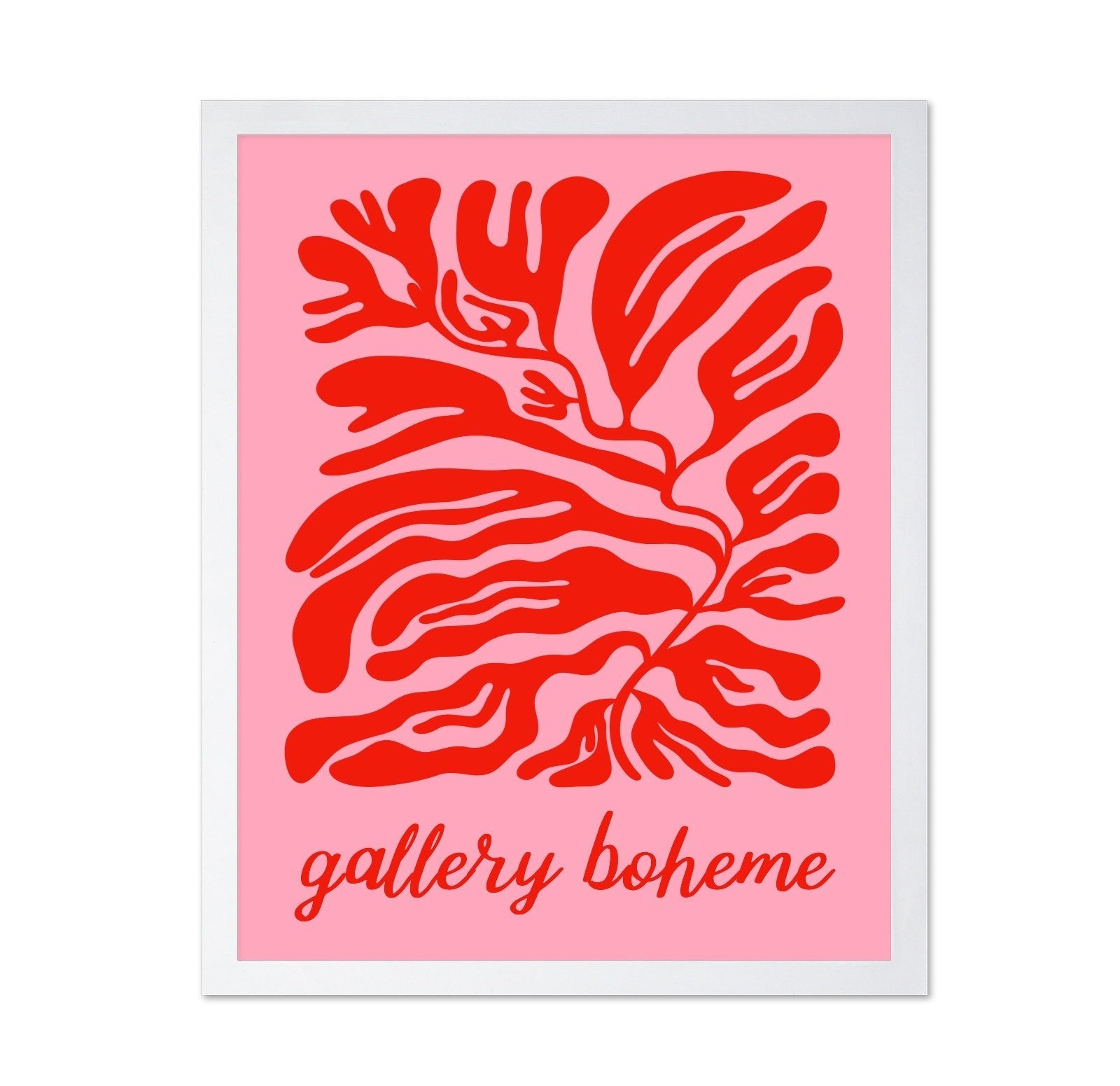 Red Botanical Silhouette