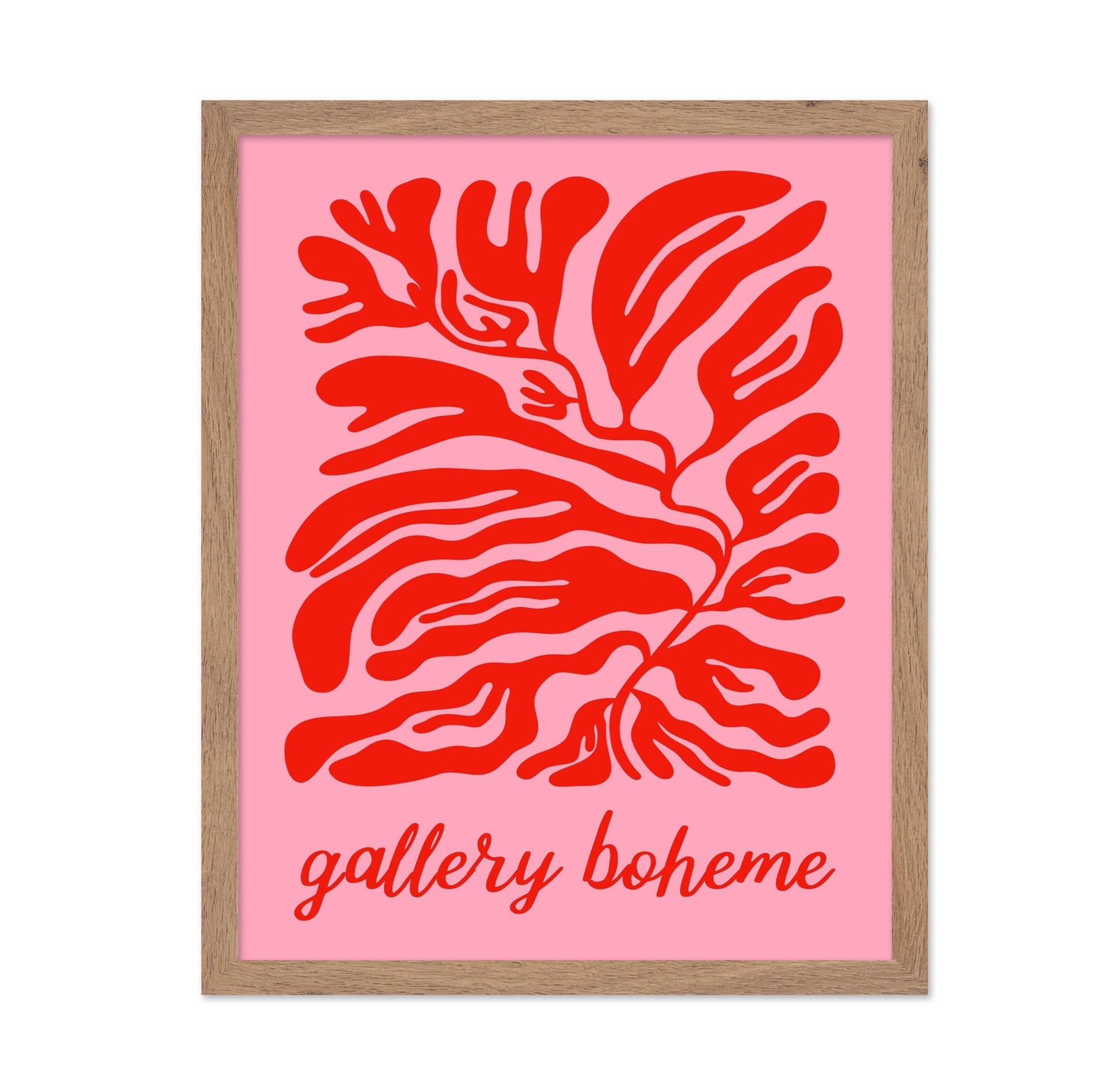 Red Botanical Silhouette