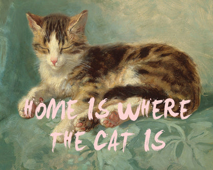 Home Is Cat Quote