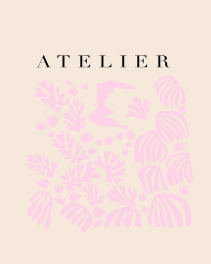 Pink Botanical Silhouette