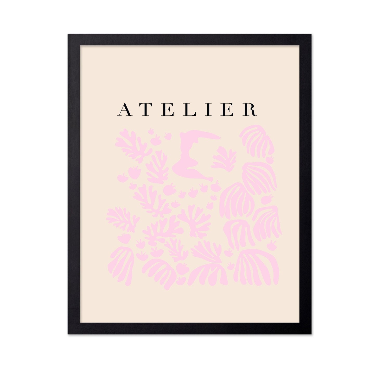 Pink Botanical Silhouette