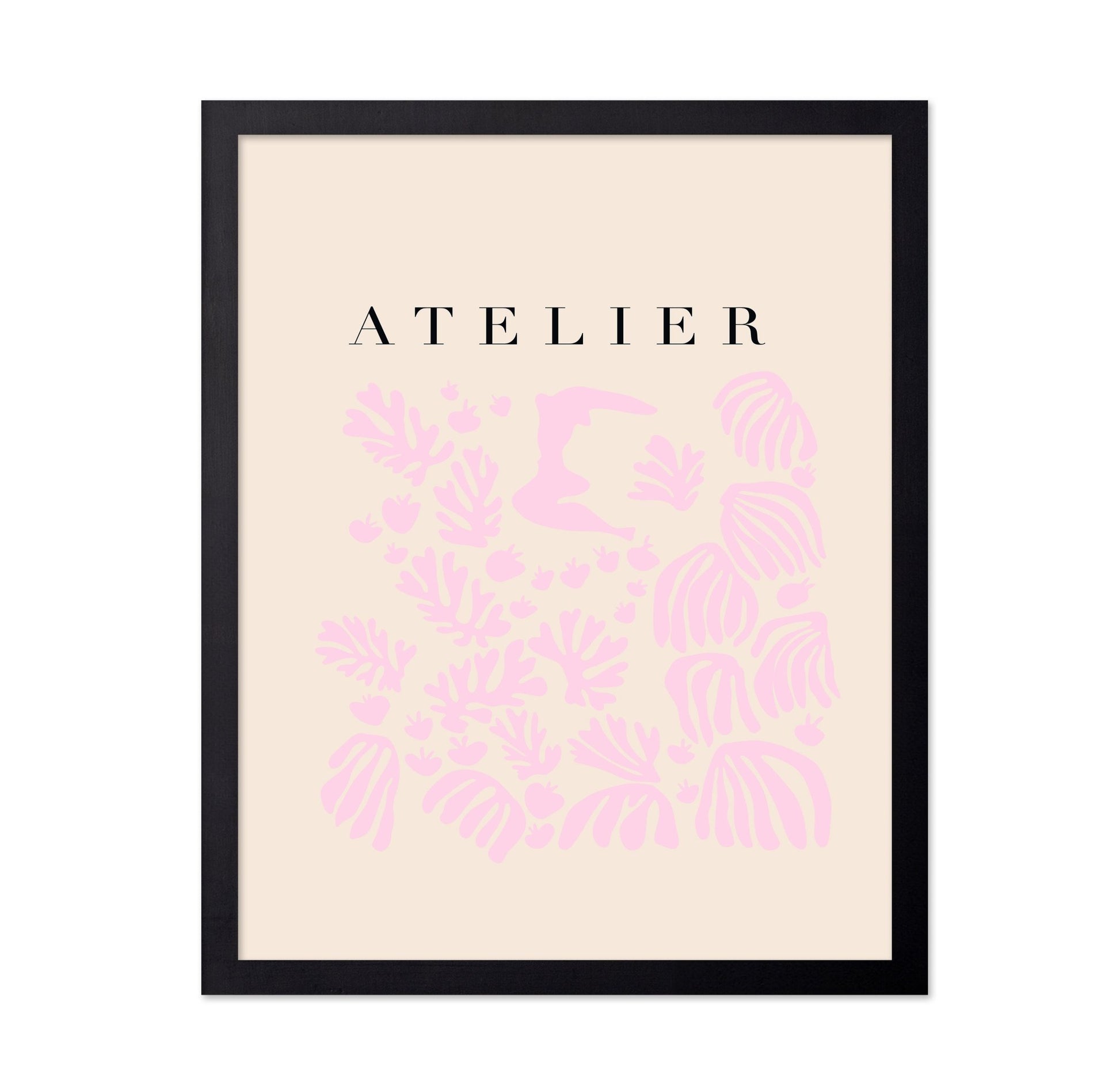 Pink Botanical Silhouette