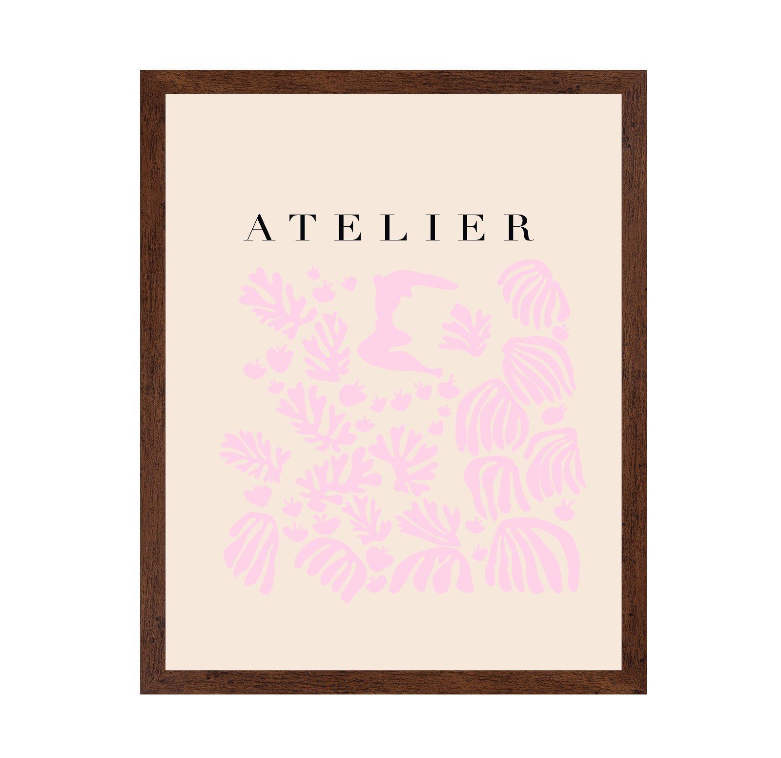 Pink Botanical Silhouette