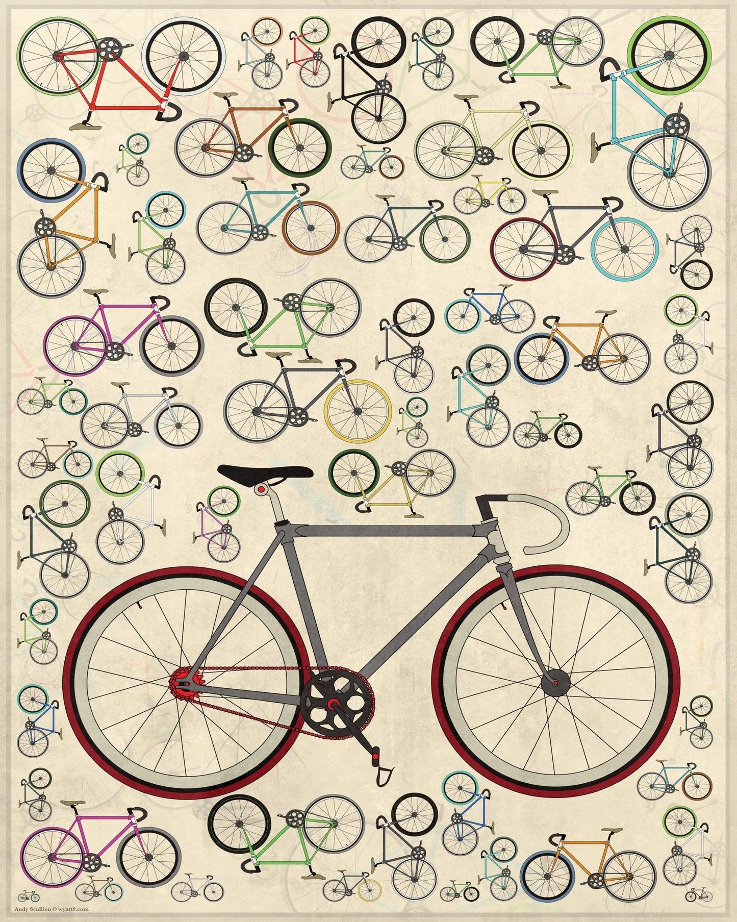 Bike Pattern Poster