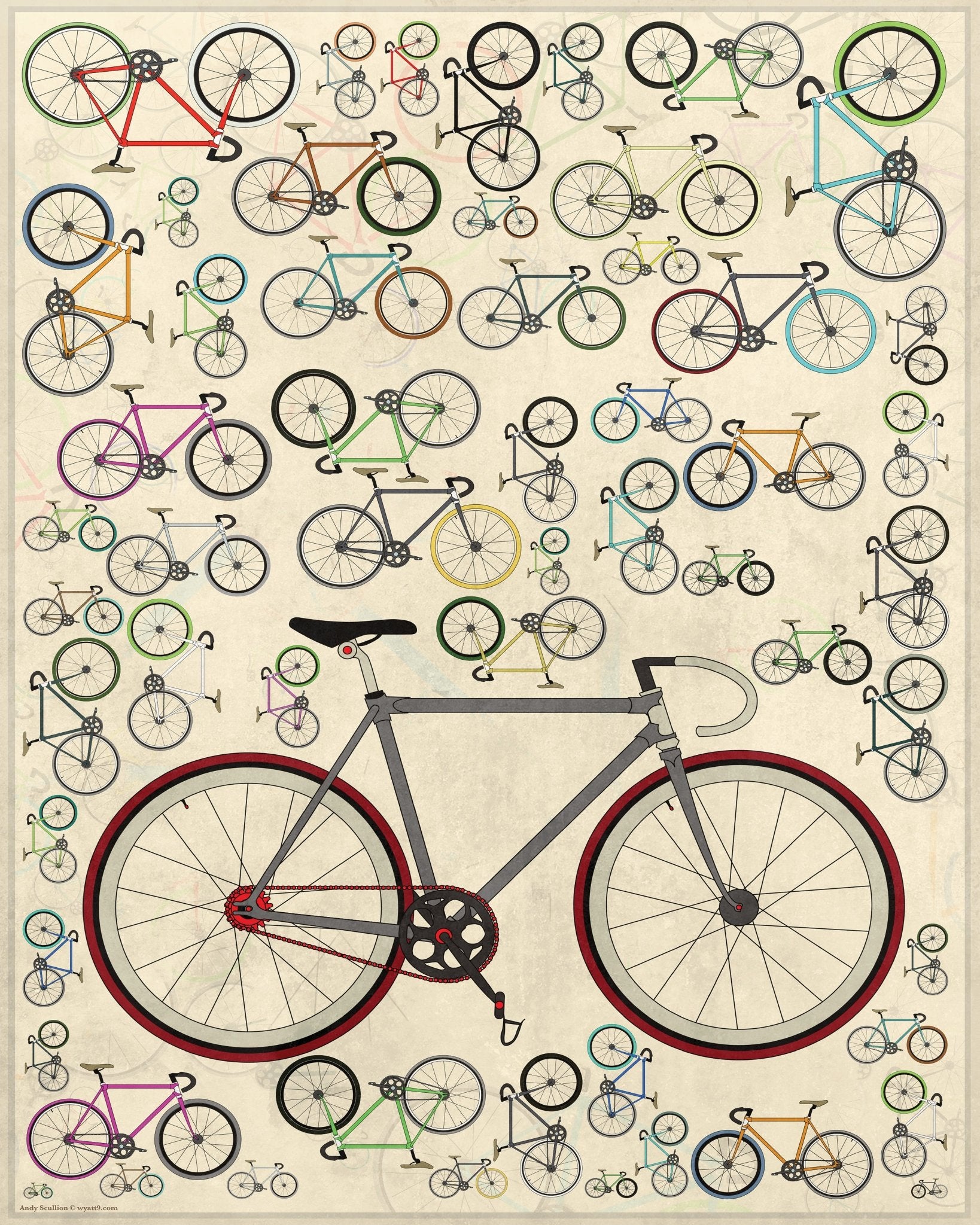 Bike Pattern Poster