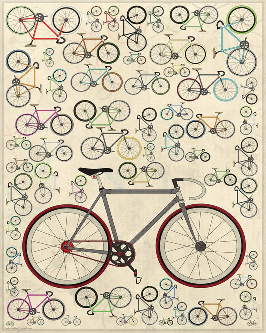 Bike Pattern Poster