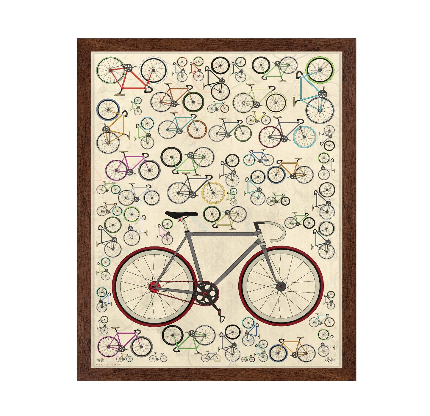 Bike Pattern Poster