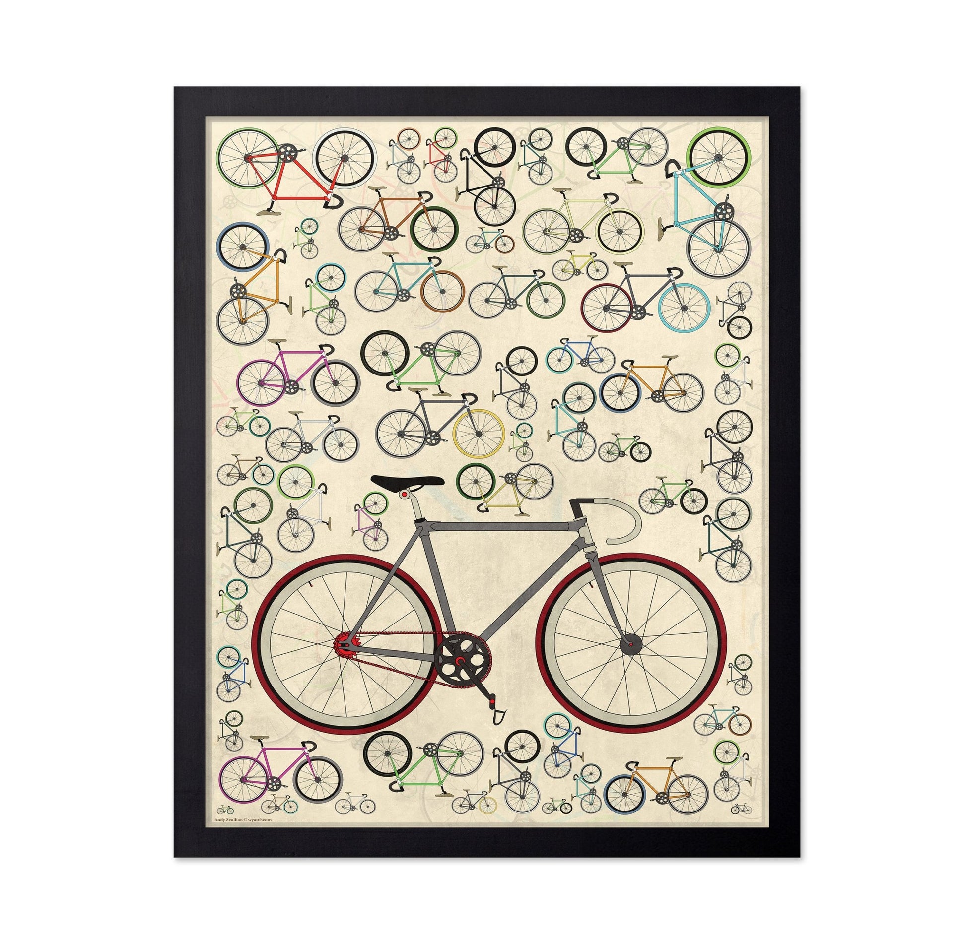 Bike Pattern Poster