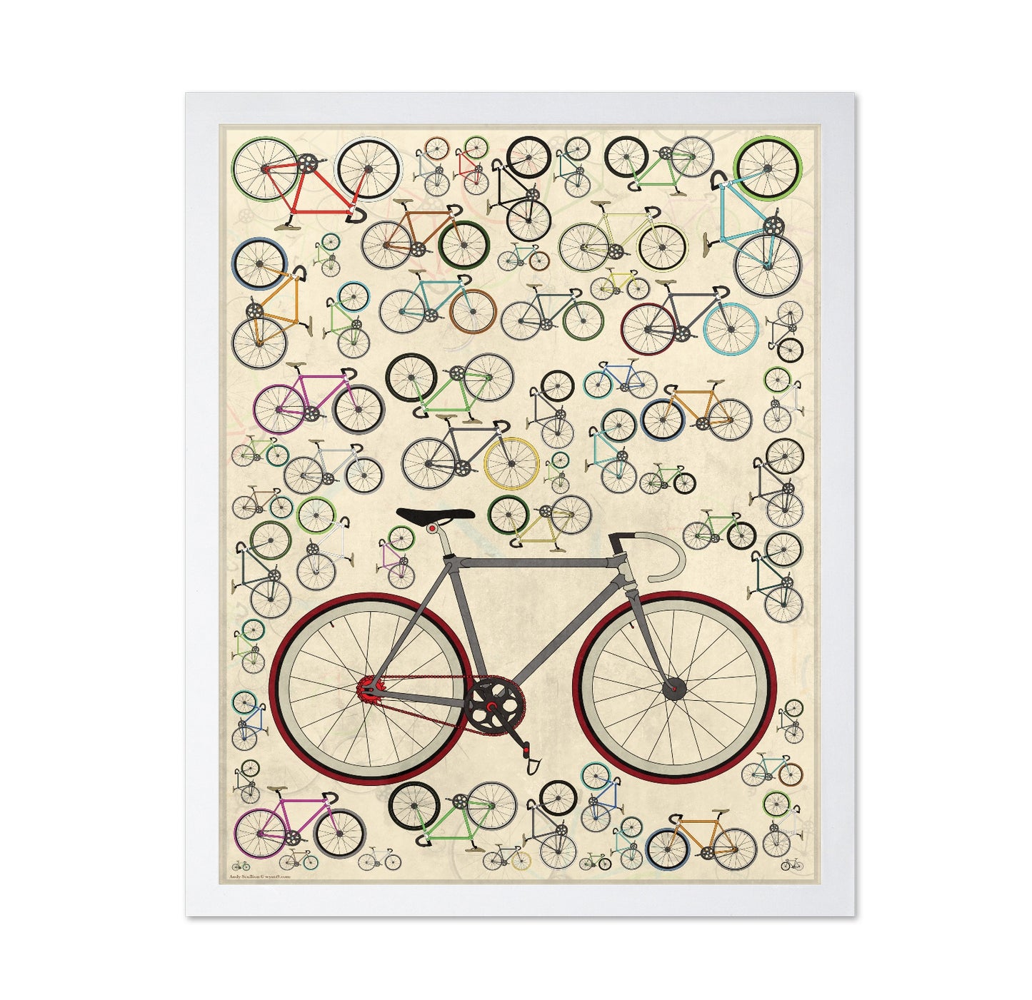 Bike Pattern Poster