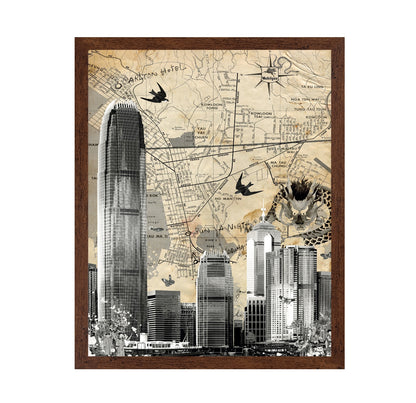 Hong Kong Skyline Map
