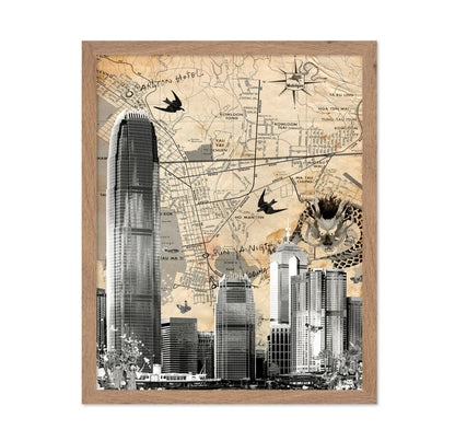 Hong Kong Skyline Map