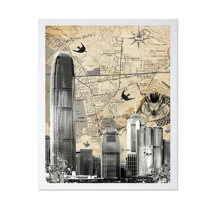 Hong Kong Skyline Map
