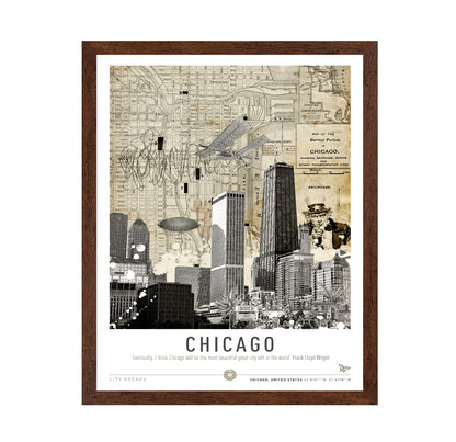 Chicago Skyline Map